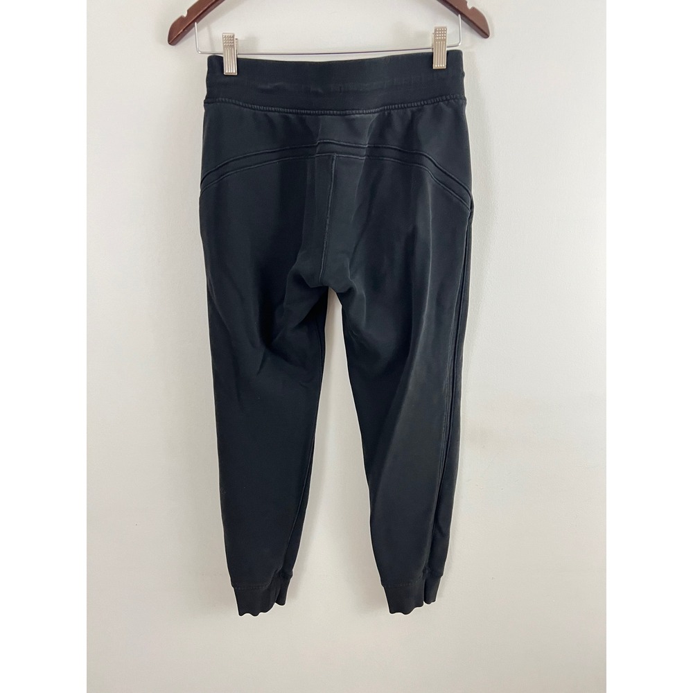Lululemon Warm Down Jogger Women Size 6 Black Fleece Drawstring Pockets LW5BSDS - Picture 3 of 12